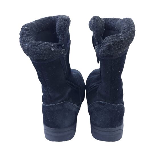 Sorel Waterfall Black Suede Leather Winter Boots Women Sz 7, Thinsulate - Picture 2 of 8